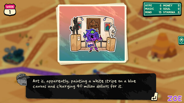 Monster Roadtrip Playable character - Zoe