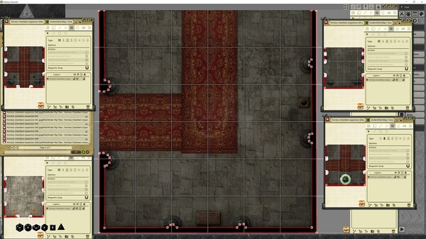 Fantasy Grounds - Pathfinder RPG - Flip-Tiles - Fortress Chambers Expansion