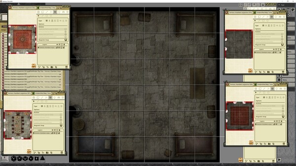 Fantasy Grounds - Pathfinder RPG - Flip-Tiles - Fortress Chambers Expansion