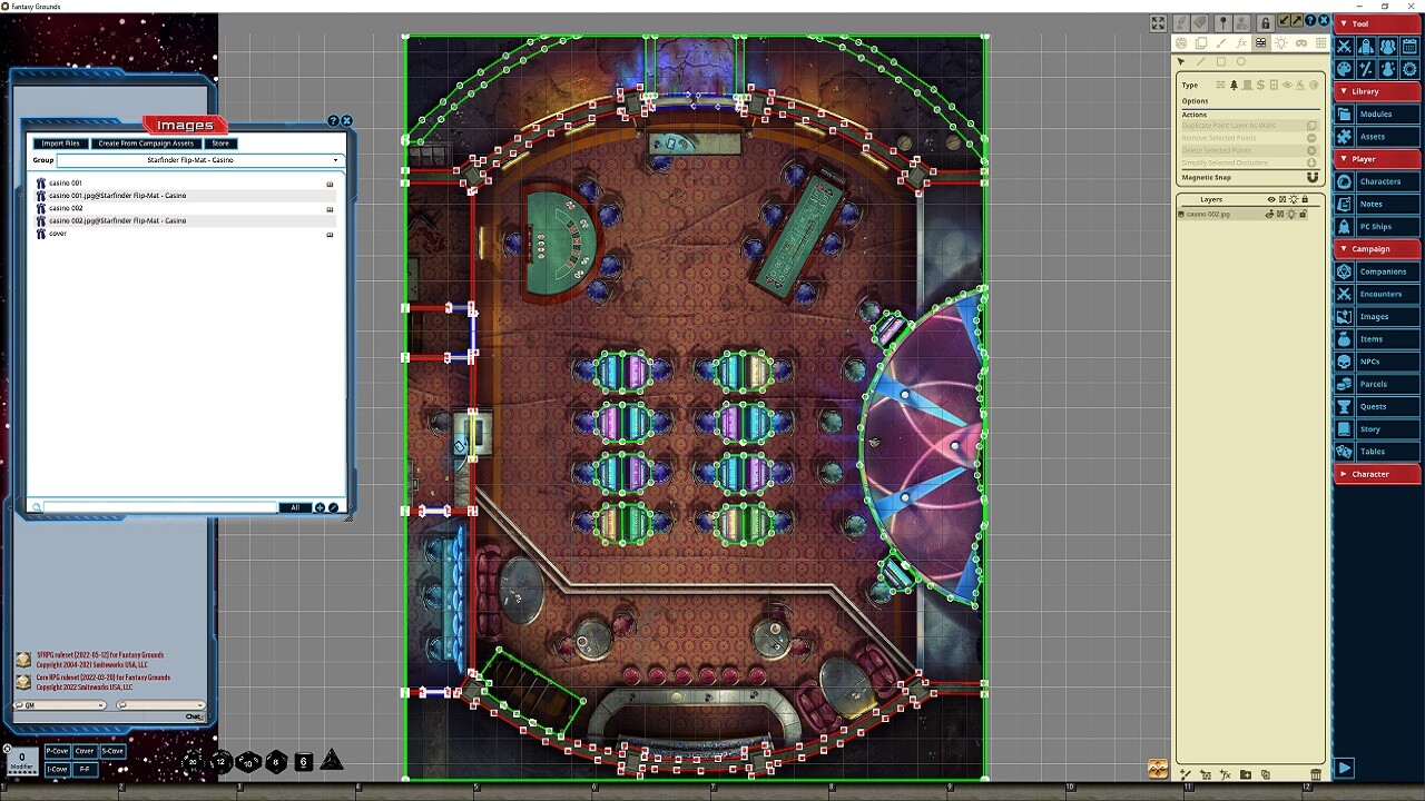 Fantasy Grounds - Starfinder RPG - Flip-Mat - Casinoのスクリーンショット 1