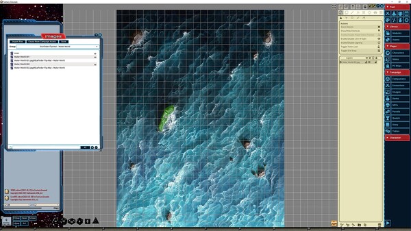Fantasy Grounds - Starfinder RPG - Flip-Mat - Water World