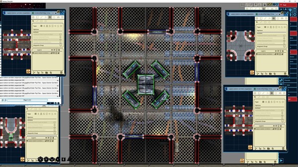 Fantasy Grounds - Starfinder RPG - Flip-Tiles - Space Station Corridors Expansion