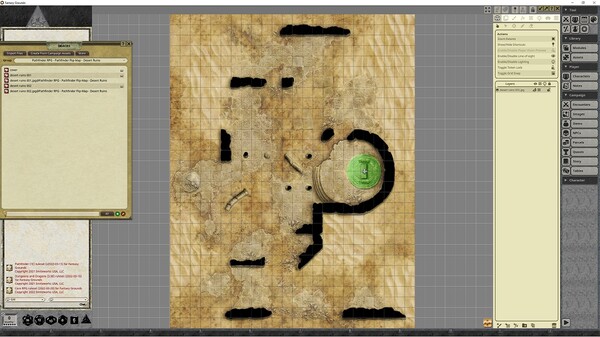 Fantasy Grounds - Pathfinder RPG - Pathfinder Flip-Mat - Desert Ruins