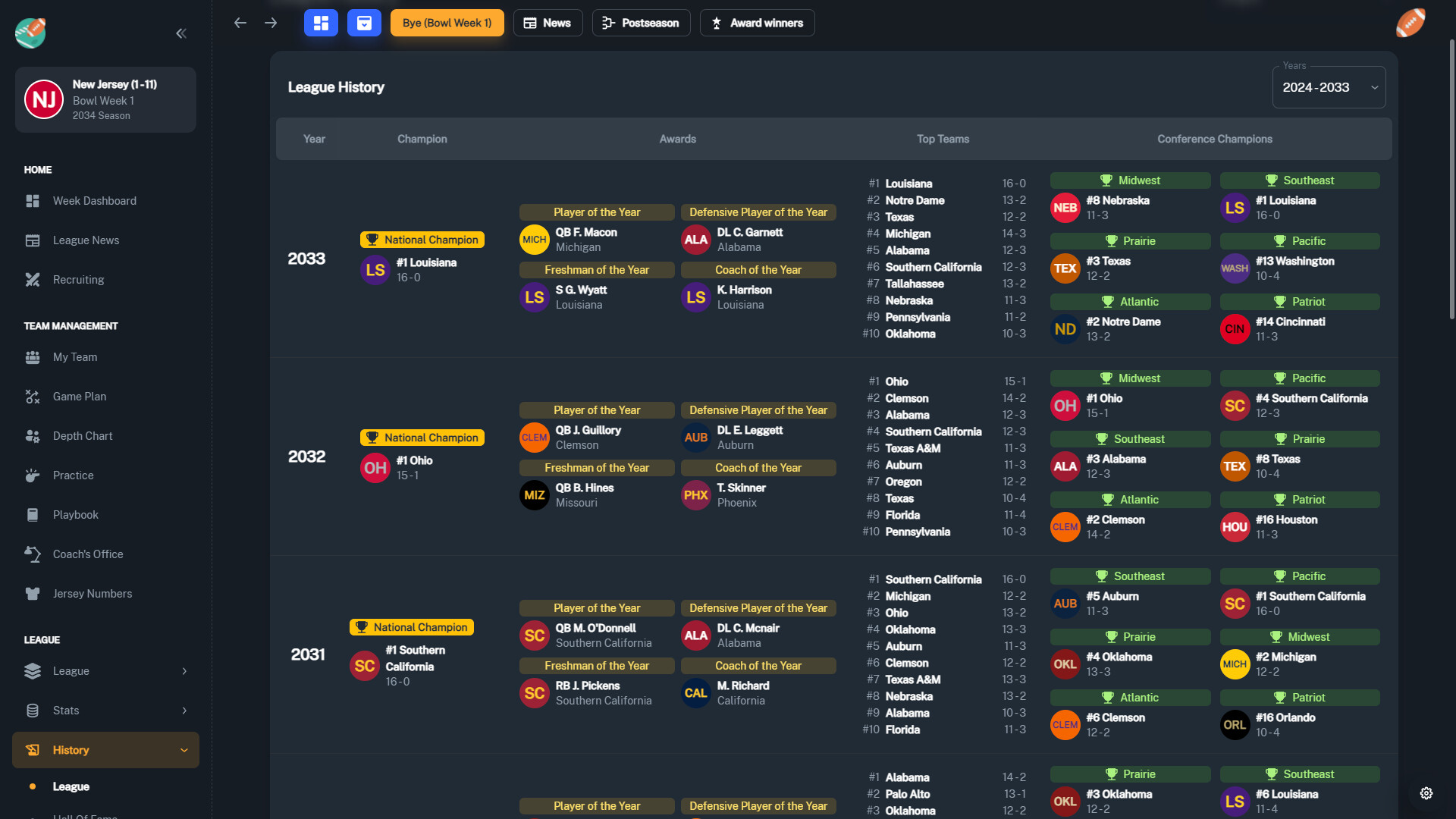 Football Coach: College Dynasty screenshot 26