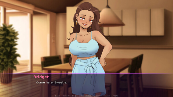 Screenshot of My Futanari Stepmom Impregnated Me gameplay showing in-action mechanics