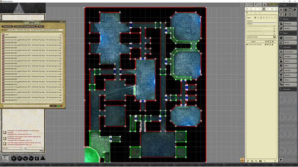 Fantasy Grounds - Pathfinder RPG - Pathfinder Flip-Mat - The Emerald Spire Superdungeon Multi-Pack