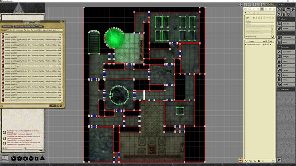 Fantasy Grounds - Pathfinder RPG - Pathfinder Flip-Mat - The Emerald Spire Superdungeon Multi-Pack