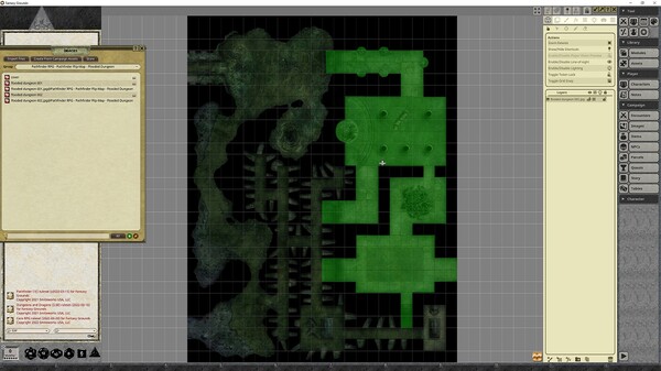 Fantasy Grounds - Pathfinder RPG - Pathfinder Flip-Mat - Flooded Dungeon