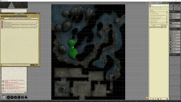 Fantasy Grounds - Pathfinder RPG - Pathfinder Flip-Mat - Flooded Dungeon