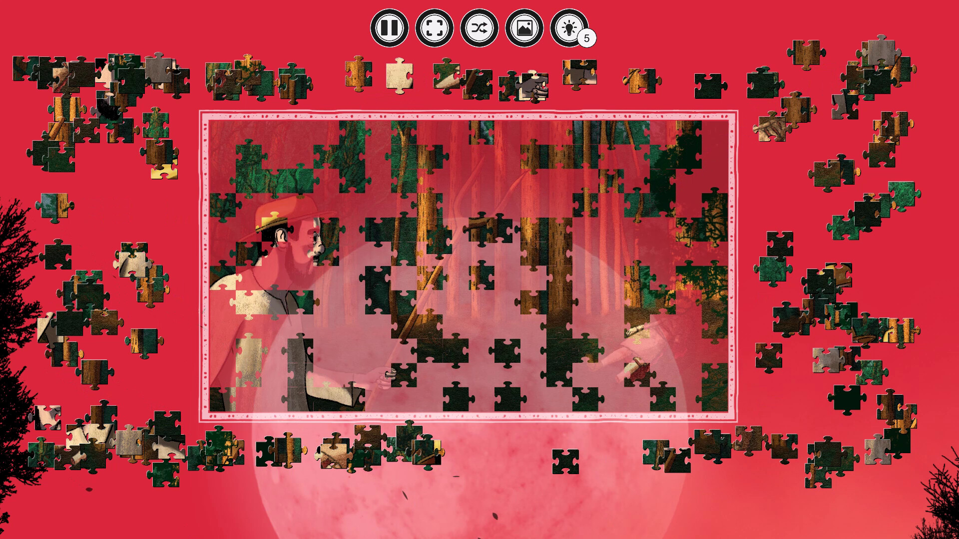 The Villager and the Werewolf - A jigsaw puzzle tale screenshot 2