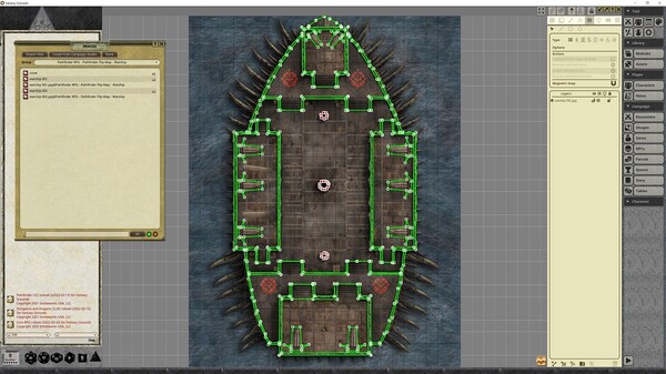 Fantasy Grounds - Pathfinder RPG - Pathfinder Flip-Mat - Warship