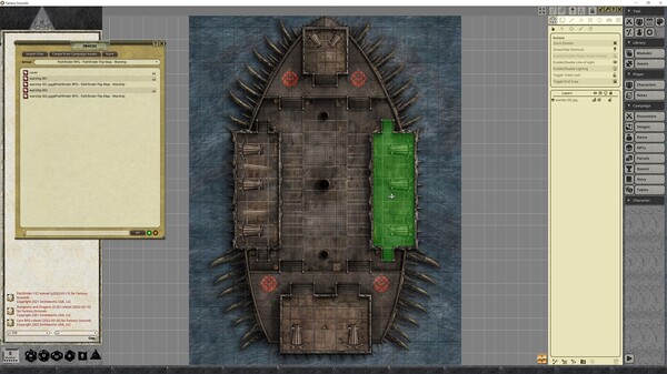 Fantasy Grounds - Pathfinder RPG - Pathfinder Flip-Mat - Warship