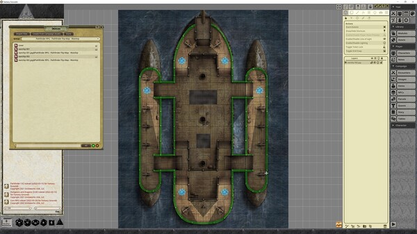 Fantasy Grounds - Pathfinder RPG - Pathfinder Flip-Mat - Warship