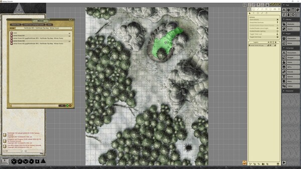 Fantasy Grounds - Pathfinder RPG - Pathfinder Flip-Mat - Winter Forest