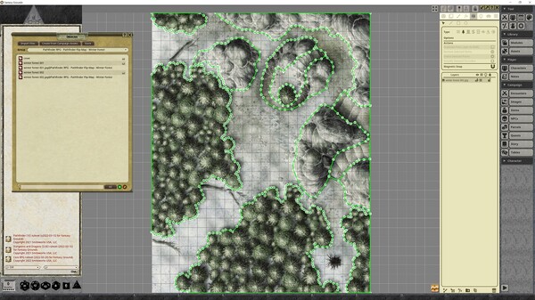 Fantasy Grounds - Pathfinder RPG - Pathfinder Flip-Mat - Winter Forest