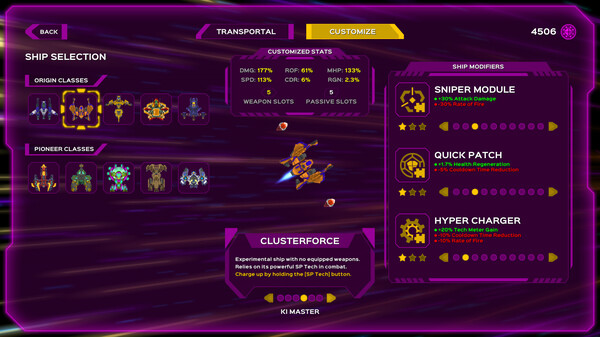 Screenshot z PhaigeX: Hyperspace Survivors