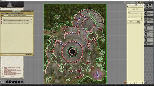 Fantasy Grounds - Pathfinder RPG - Pathfinder Flip-Mat - Tech Dungeon