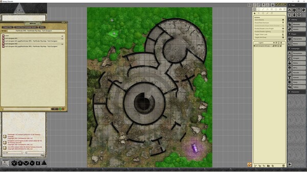 Fantasy Grounds - Pathfinder RPG - Pathfinder Flip-Mat - Tech Dungeon