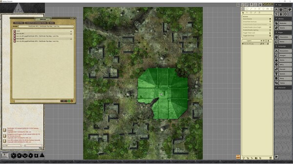 Fantasy Grounds - Pathfinder RPG - Pathfinder Flip-Mat - Lost City