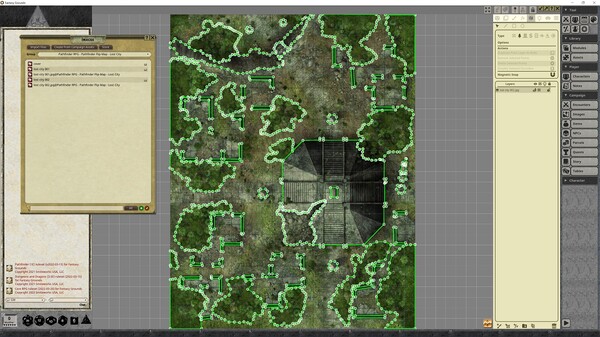 Fantasy Grounds - Pathfinder RPG - Pathfinder Flip-Mat - Lost City