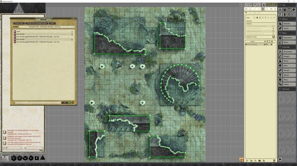 Fantasy Grounds - Pathfinder RPG - Pathfinder Flip-Mat - Lost City