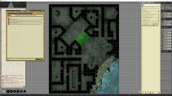Fantasy Grounds - Pathfinder RPG - Pathfinder Flip-Mat - Mythos Dungeon