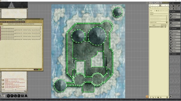 Fantasy Grounds - Pathfinder RPG - Pathfinder Flip-Mat - Elemental Planes Multi-Pack