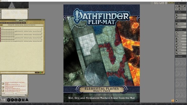 Fantasy Grounds - Pathfinder RPG - Pathfinder Flip-Mat - Elemental Planes Multi-Pack