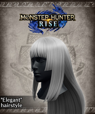 Monster Hunter Rise - "Elegant" hairstyle