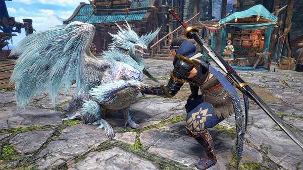 Monster Hunter Rise - "Velkhana Costume" Palamute layered armor set