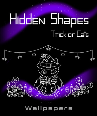 Hidden Shapes Trick or Cats - Wallpapers