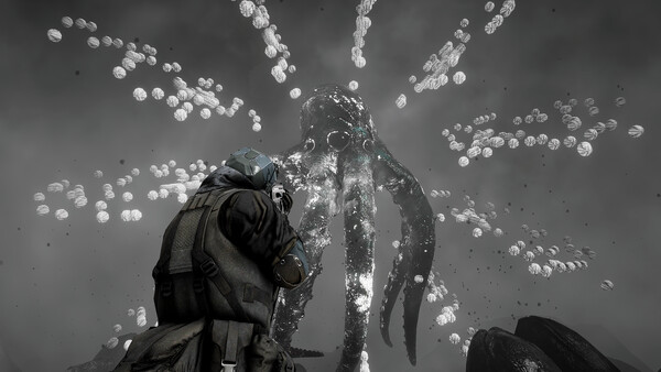 Screenshot of The Planetarian gameplay showing in-action mechanics