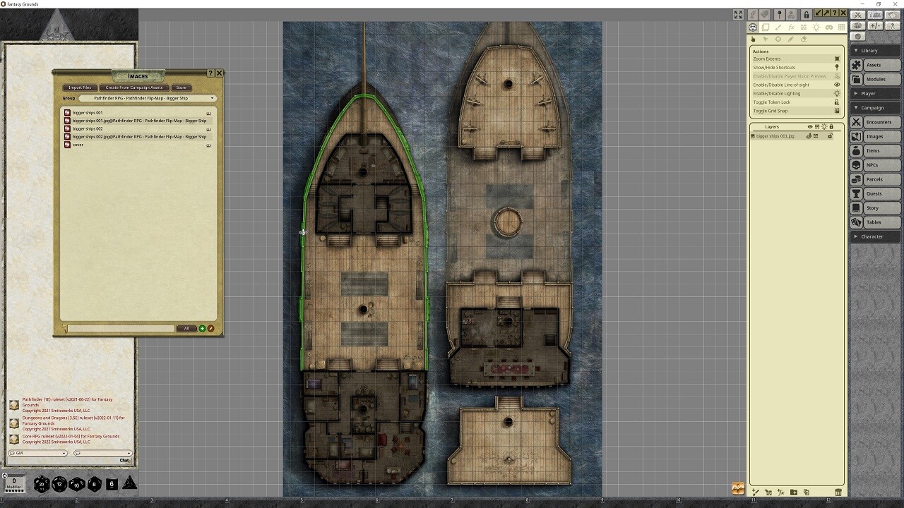 Fantasy Grounds - Pathfinder RPG - Pathfinder Flip-Mat - Bigger Shipのスクリーンショット 1