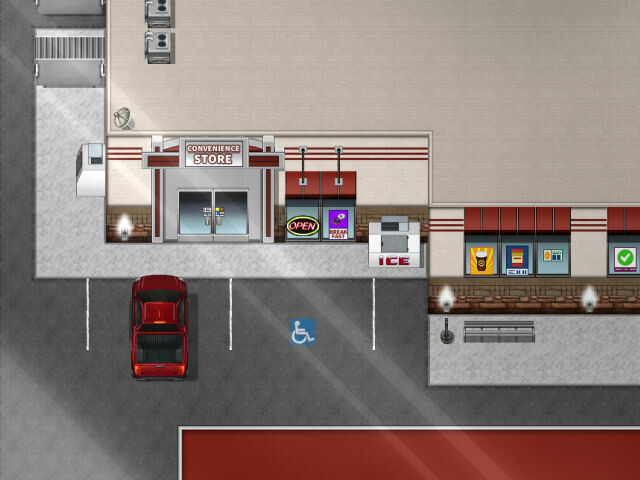 RPG Maker MV - KR Transportation Station - Cars Trucks and Gas Tileset Featured Screenshot #1