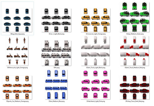 Screenshot z RPG Maker MV - KR Transportation Station - Cars Trucks and Gas Tileset