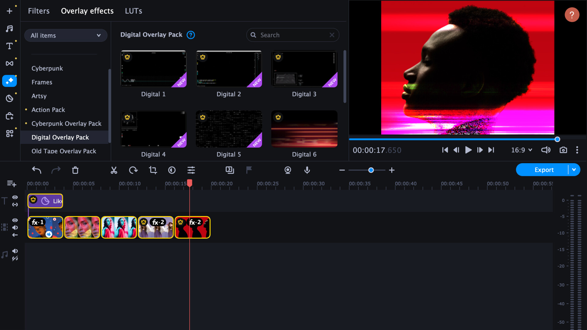 Movavi Video Editor 2023 - Digital Overlay Pack Featured Screenshot #1
