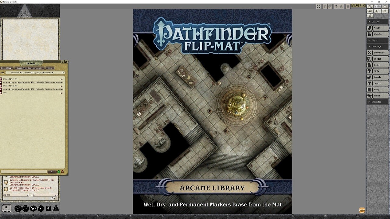Fantasy Grounds - Pathfinder RPG - Pathfinder Flip-Mat - Arcane Library screenshot 1