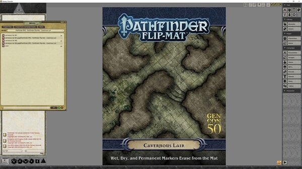 Fantasy Grounds - Pathfinder RPG - Pathfinder Flip-Mat - Cavernous Lair