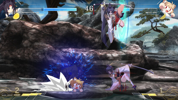 Screenshot z MELTY BLOOD: TYPE LUMINA - Ushiwakamaru Round Announcements