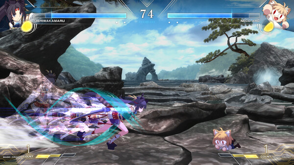 Screenshot z MELTY BLOOD: TYPE LUMINA - Ushiwakamaru Round Announcements