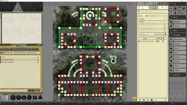Fantasy Grounds - Pathfinder RPG - Pathfinder Flip-Mat Haunted House