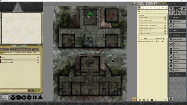 Fantasy Grounds - Pathfinder RPG - Pathfinder Flip-Mat Haunted House
