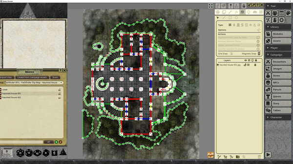 Fantasy Grounds - Pathfinder RPG - Pathfinder Flip-Mat Haunted House