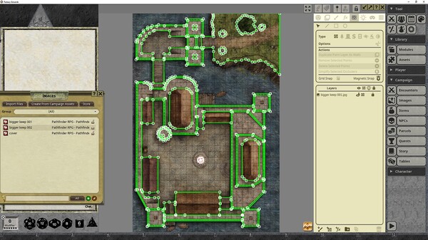 Fantasy Grounds - Pathfinder RPG - Pathfinder Flip-Mat - Bigger Keep