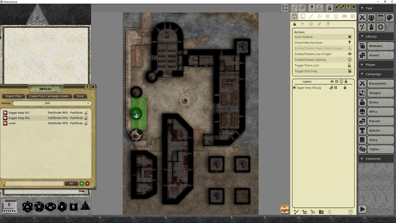 Fantasy Grounds - Pathfinder RPG - Pathfinder Flip-Mat - Bigger Keepのスクリーンショット 1