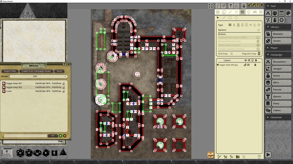 Fantasy Grounds - Pathfinder RPG - Pathfinder Flip-Mat - Bigger Keep