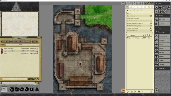 Fantasy Grounds - Pathfinder RPG - Pathfinder Flip-Mat - Bigger Keep