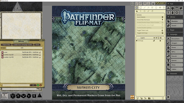 Fantasy Grounds - Pathfinder RPG - Pathfinder Flip-Mat - Sunken City