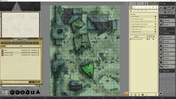 Fantasy Grounds - Pathfinder RPG - Pathfinder Flip-Mat - Sunken City