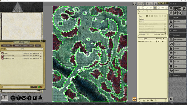 Fantasy Grounds - Pathfinder RPG - Pathfinder Flip-Mat - Sunken City